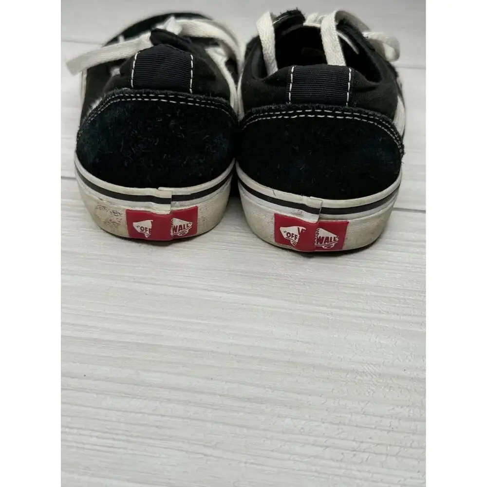 Vans Ward Low-Top Sneakers Black White Canvas Skate Shoes Casual Everyday 3Y‎
